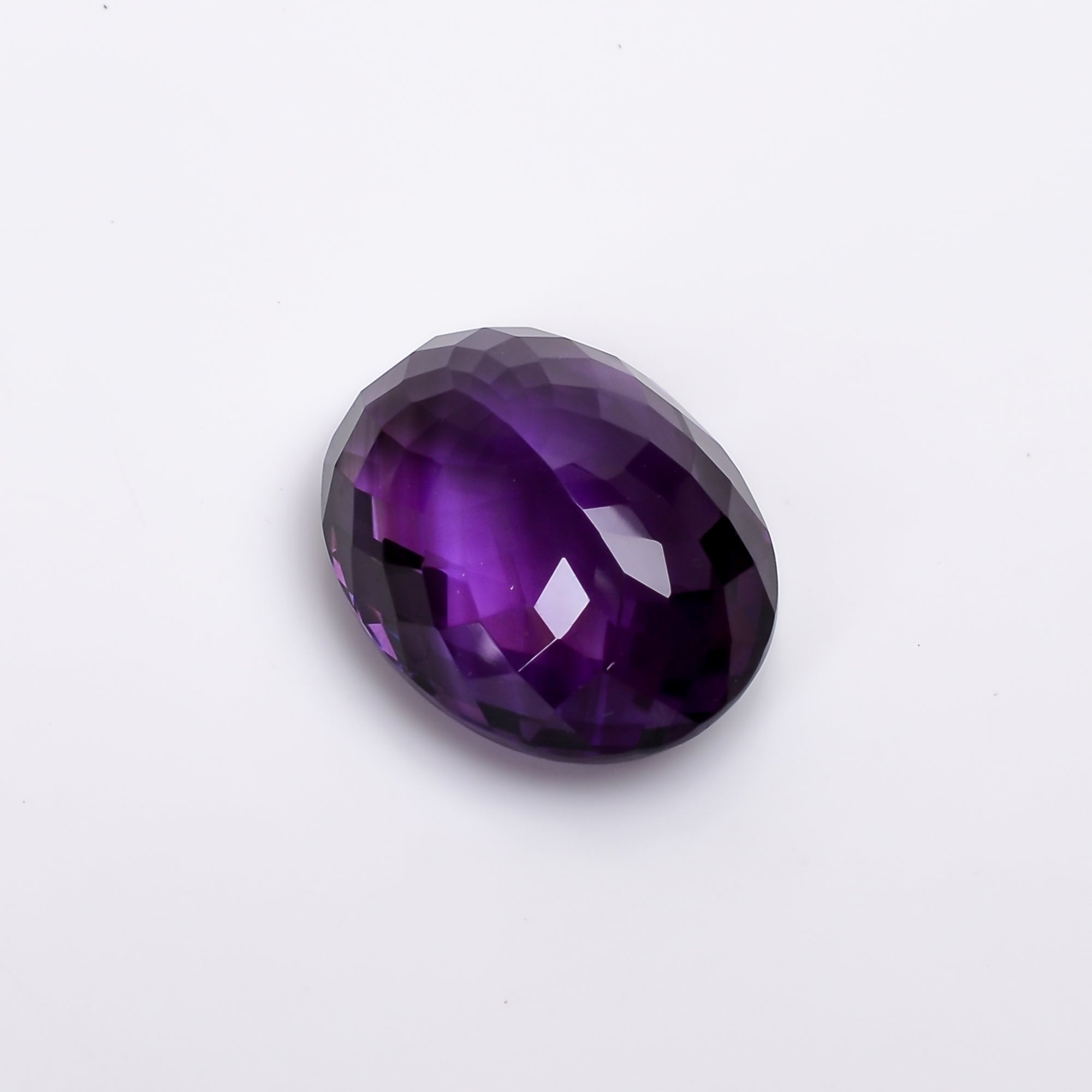 natural amethyst oval shape faceted loose gemstone